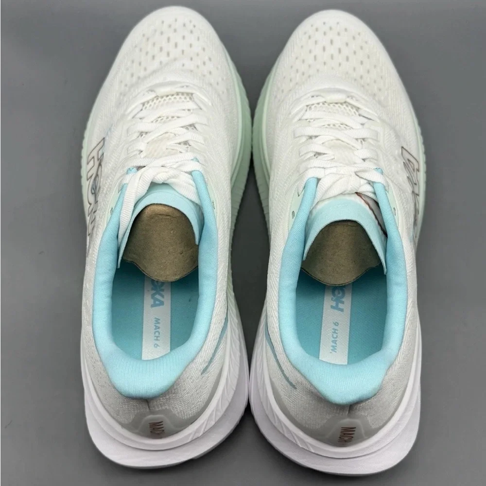 HOKA 🔥 Mach 6 1147810 FTRS Frost White Running Shoes Sneakers 7 8 9 10 - Picture 6 of 12